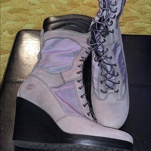 Timberland Tall Wedge boots EUC